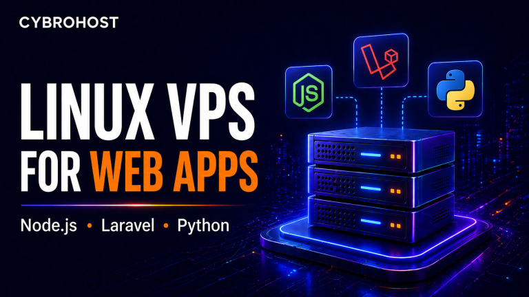 Linux VPS for web apps with Node.js Laravel and Python hosting