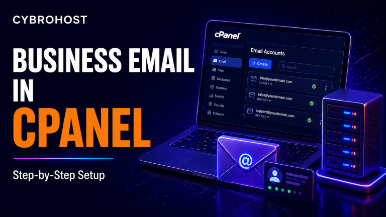 Create business email in cPanel using CybroHost shared hosting