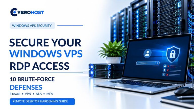 Secure Windows VPS RDP against brute-force attacks with firewall rules, MFA, and protected Remote Desktop login.